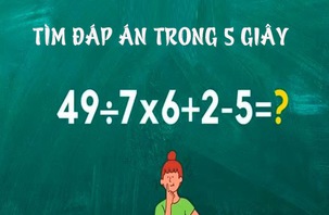 Câu đố IQ: Giải toán nhanh trong 5 giây