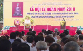 Đền thờ Lê Hoàn đón bằng công nhận di tích Quốc gia đặc biệt