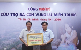 Tiếp nhận thêm 473 triệu đồng cứu trợ đồng bào miền Trung