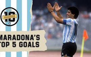 Video: Xem lại 5 bàn thắng ấn tượng của huyền thoại bóng đá Diego Maradona