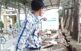 Video: 30m tường rào trường tiểu học đổ sập, đè hàng chục xe học sinh