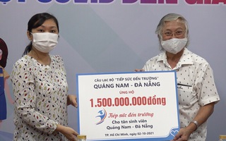 1,5 tỉ đồng ủng hộ tân sinh viên từ CLB Tiếp sức đến trường Quảng Nam – Đà Nẵng