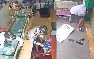 Video: Canh lúc chủ tiệm điện thoại đi vắng, trộm bẻ khóa vào nhà ung dung ‘gom hàng’