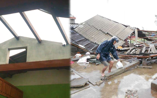 Video: Lốc xoáy, mưa đá dồn dập, nhiều ngôi nhà tốc mái ở Quảng Trị