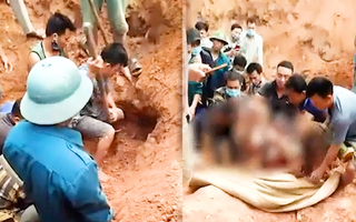 Video: Đất từ trên cao bất ngờ sạt xuống, 1 phụ nữ tử vong