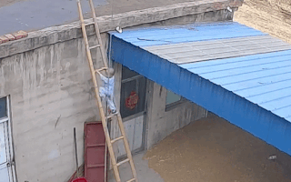 Video: Người cha nhanh tay cứu con trai 2 tuổi trượt chân khỏi chiếc thang