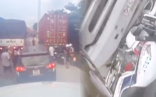 Video: Tài xế sử dụng ma túy, phóng ôtô vùn vụt, ép té CSGT khi bị truy đuổi