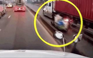Video: Phải nghiêm trị tài xế container đi vào làn xe máy, bỏ chạy sau khi gây tai nạn