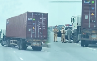 Video: Tài xế xe container đánh võng trên quốc lộ 5 để trốn chạy CSGT