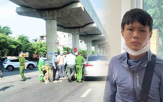 Video: Shipper 'thông chốt' tông trọng thương một cảnh sát ở Hà Nội