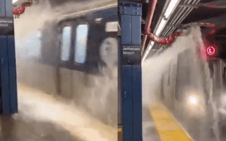 Video: Nước tràn như suối, nhiều ga tàu ngầm ở New York ngừng hoạt động do mưa lũ sau bão