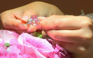 Video: Cận cảnh viên kim cương hồng giá 57,7 triệu USD