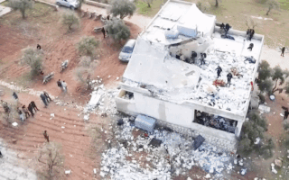 Video: Flycam toàn cảnh căn nhà, nơi ẩn náu của thủ lĩnh IS sau đột kích