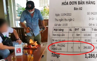 Video: Tính tiền ly cà phê 249.000 đồng, có bất thường?