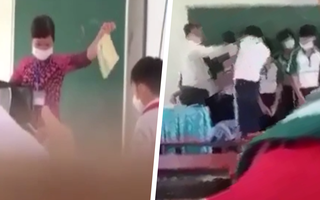 Video: Thầy giáo tát học sinh, cô giáo thả sách học trò xuống đất ở Đồng Nai