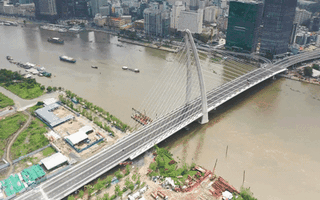 Video: Flycam toàn cảnh cầu Thủ Thiêm 2 trước ngày khánh thành