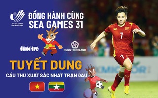 Video: Tuyết Dung được bình chọn cầu thủ nữ xuất sắc nhất trận Việt Nam - Myanmar