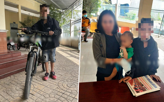 Video: Công an giữ bé trai 13 tuổi đạp xe gần 200km đến Cần Thơ thăm bạn gái, đã giao cho gia đình đón về nhà