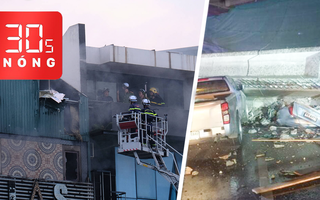 Bản tin 30s Nóng: Cháy quán karaoke, 3 cảnh sát hy sinh; Bê tông đường cao tốc rơi đè bẹp ô tô, 2 người chết