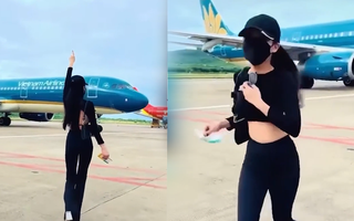 Video: Cô gái nhảy múa gần máy bay đang lăn vào sân đậu sân bay Phú Quốc bị cấm bay 6 tháng