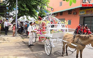 Độc đáo đám cưới rước dâu bằng xe ngựa