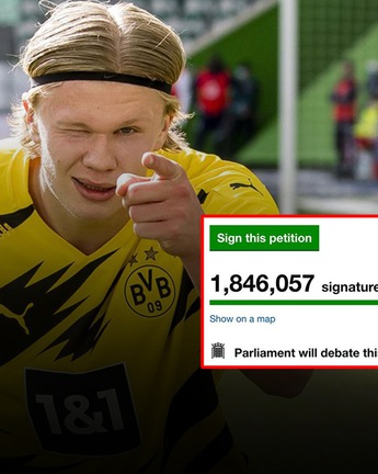 Kỳ quặc: 2 triệu chữ ký đồng lòng cấm Haaland thi đấu tại Giải ngoại hạng Anh