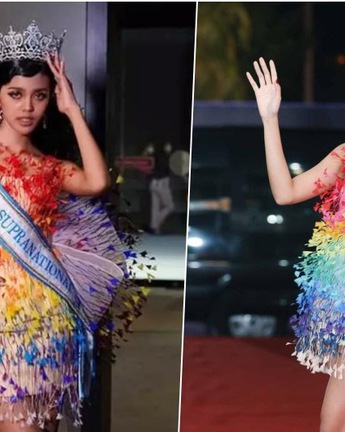 Miss Campuchia xin lỗi fan Việt vì mặc váy pha-ke của NTK Việt