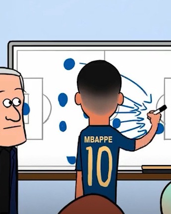Phim hoạt hình: Mbappe đòi tất cả chuyền bóng cho mình