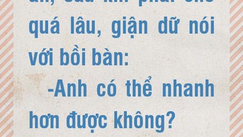 Đối đáp với chàng trai bồi bàn