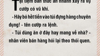 Một vụ cướp tại tiệm đồ ăn nhanh