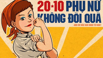 Poster 20 tháng 10 - Phụ nữ không đòi quà!