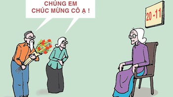 Cô trò cùng bạc trắng mái đầu như nhau