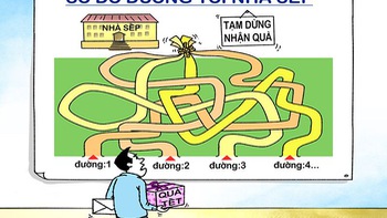 Sếp tạm dừng nhận quà Tết