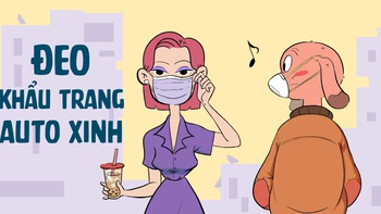 Đeo khẩu trang auto xinh gái - Phận Làm Họa Mi