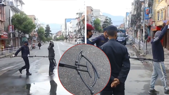 Cảnh sát Nepal dùng 'vợt vớt cá' để bắt người vi phạm