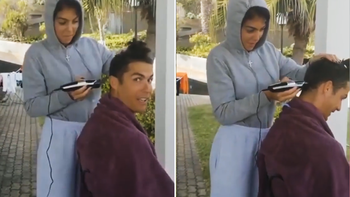 Ở nhà tránh dịch Covid-19, Ronaldo nhờ vợ hớt tóc