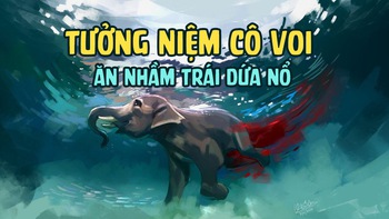 Thế giới vẽ tranh tưởng niệm cô voi đang mang thai ăn phải 'dứa nổ'