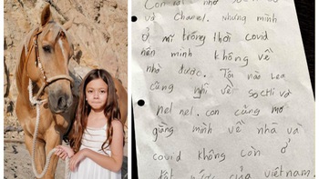 Hồng Nhung xúc động khoe thư tay con gái viết, mong muốn được về Việt Nam sau thời gian mắc kẹt ở Mỹ