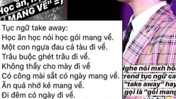 Nguyễn Trần Trung Quân 'khẩu chiến' dân mạng, vô tình tạo trend 'tục ngữ take away'