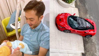 Khoe giữ con cho vợ lái siêu xe Ferrari vi vu, Cường 'Đô La' bị bà xã bóc phốt