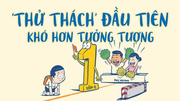 Học sinh lớp 1 và 'thử thách' đầu tiên khó hơn tưởng tượng