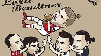 ‘Chúa tể’ Bendtner tiêu nửa triệu USD chỉ trong 90 phút
