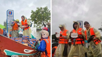 Dân mạng công kích Hồ Việt Trung ném đồ cứu trợ xuống nước