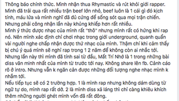 Rhymastic có hành động đẹp khi Torai9 bị rap fan tấn công dữ dội