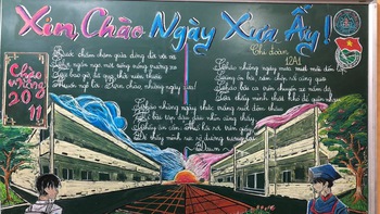 Trường học ở Thanh Hóa: Vẽ bằng phấn cứ ngỡ tác phẩm nghệ thuật