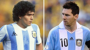 Sự giống nhau kỳ lạ giữa Messi và Maradona trong cách ghi bàn