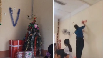 Học trò 'chết dở' khi nhà trường yêu cầu dỡ trang trí Noel ở lớp