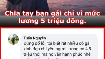 Vua Còm 22/12: Chàng trai bị 'đá' vì bạn gái chê lương 5 triệu