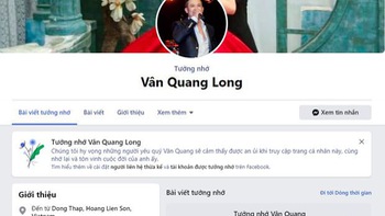 Facebook ca sĩ Vân Quang Long chuyển sang chế độ đặc biệt