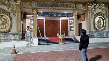 Không gian tang lễ cố nhạc sĩ Lam Phương tại Mỹ